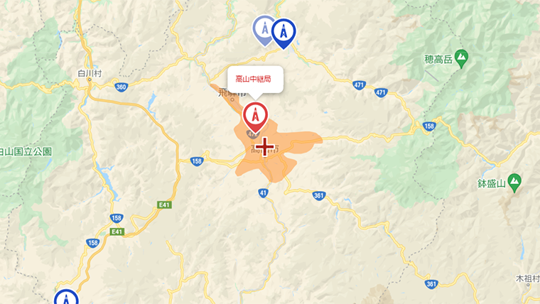 高山市の地デジの電波