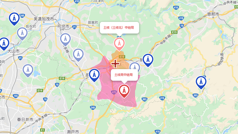 土岐市の地デジの電波
