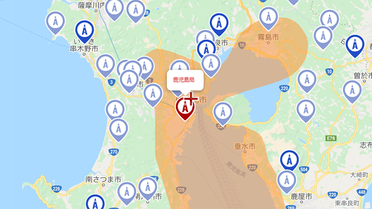 鹿児島市の地デジの電波