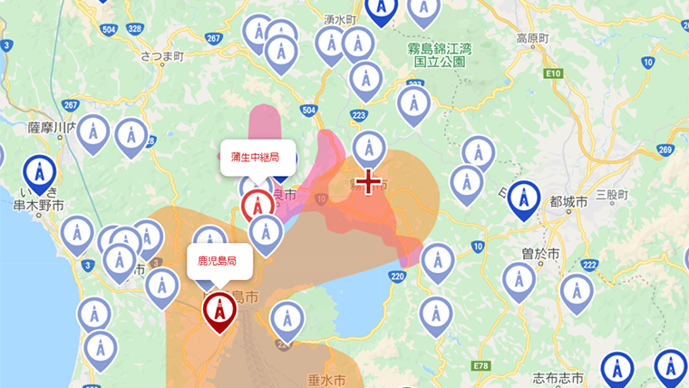 霧島市の地デジの電波