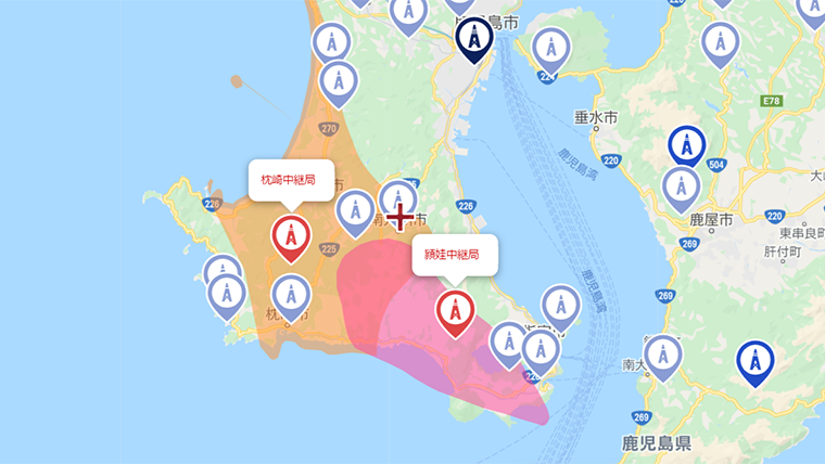南九州市の地デジの電波