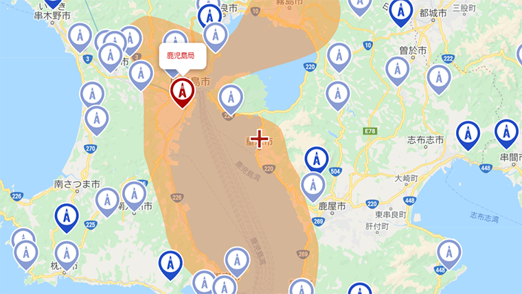 垂水市の地デジの電波