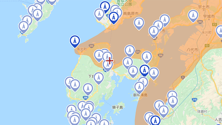天草市の地デジの電波
