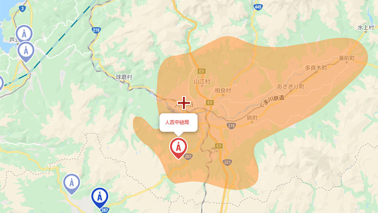 人吉市の地デジの電波