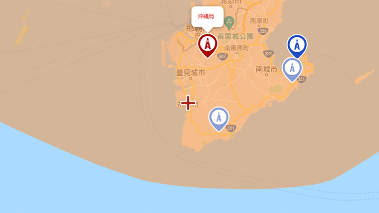 糸満市の地デジの電波