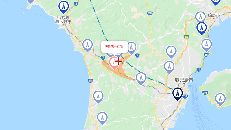 日置市の地デジの電波