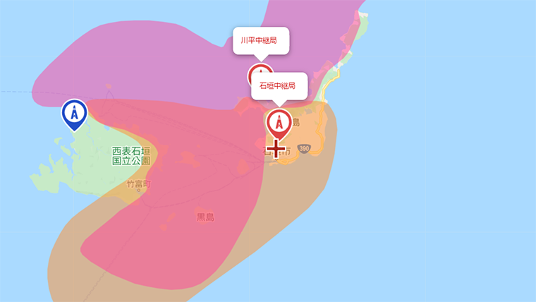 石垣市の地デジの電波
