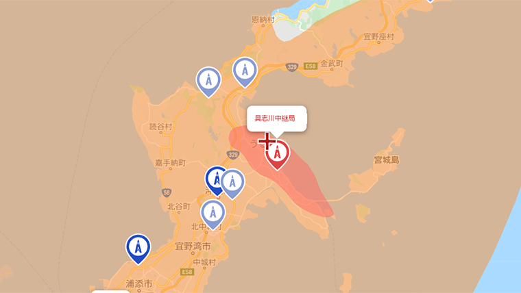 うるま市の地デジの電波