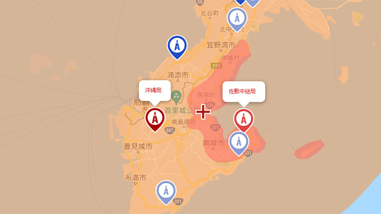 与那原町の地デジの電波