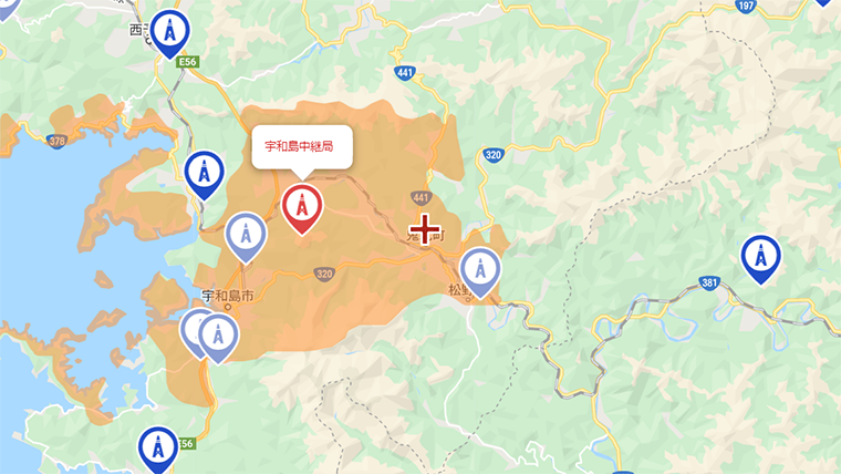 鬼北町の地デジの電波