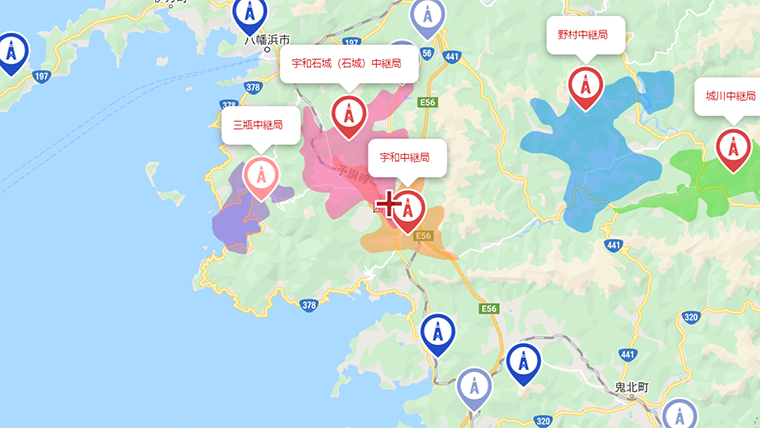 西予市の地デジの電波