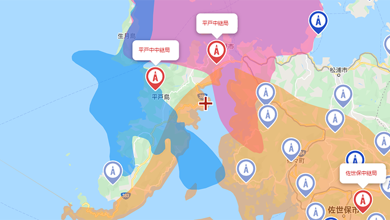 平戸市の地デジの電波
