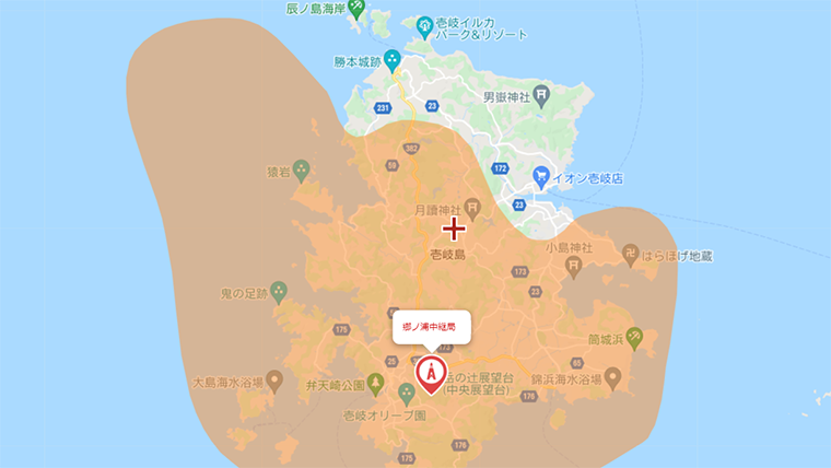 壱岐市の地デジの電波
