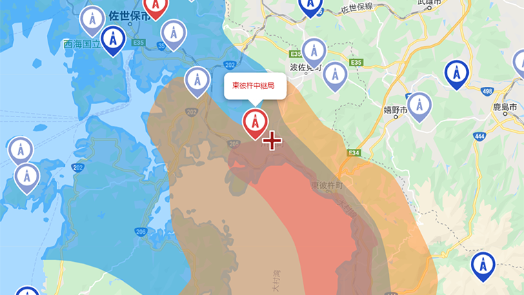 川棚町の地デジの電波