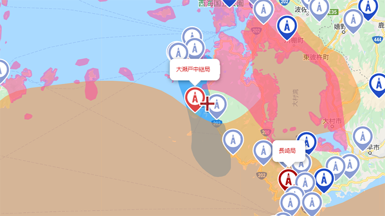 西海市の地デジの電波