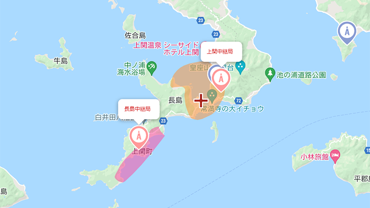 上関町の地デジの電波