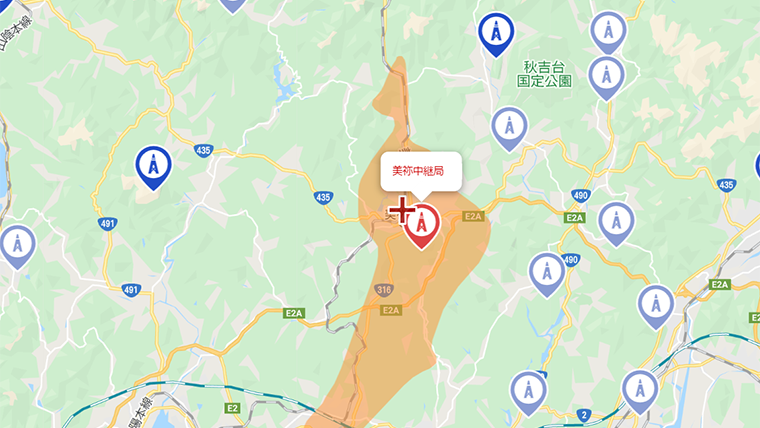 美祢市の地デジの電波
