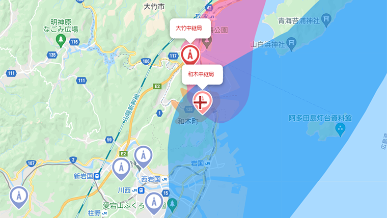 和木町の地デジの電波