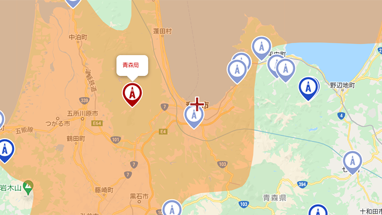 青森市の地デジの電波