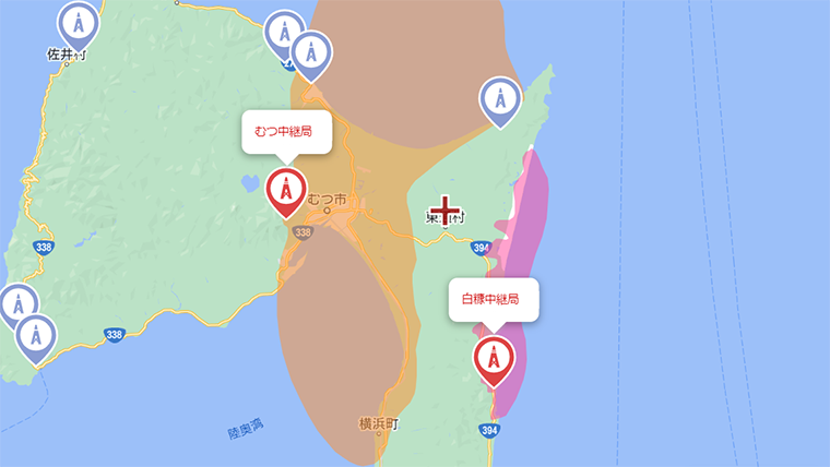 東通村の地デジの電波