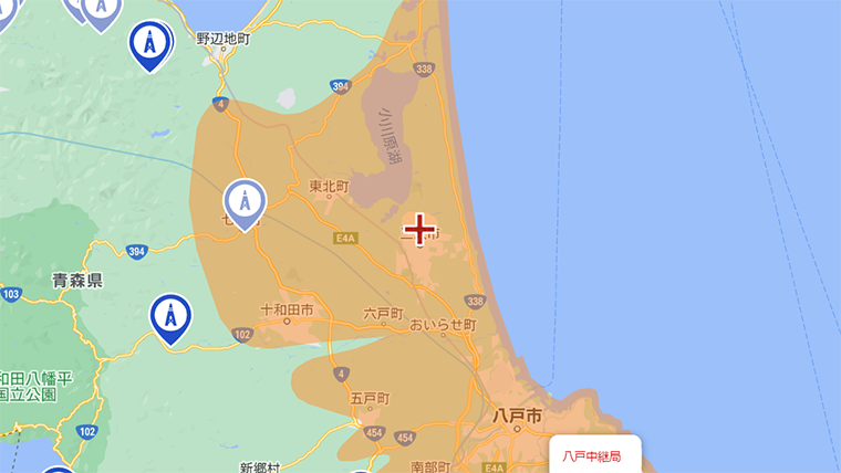 三沢市の地デジの電波