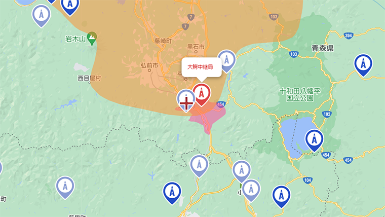 大鰐町の地デジの電波