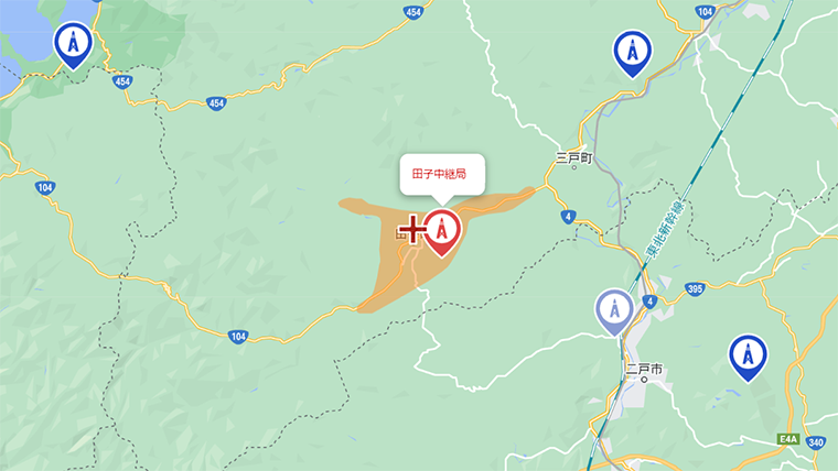 田子町の地デジの電波