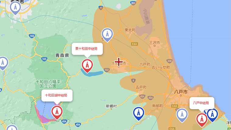 十和田市の地デジの電波