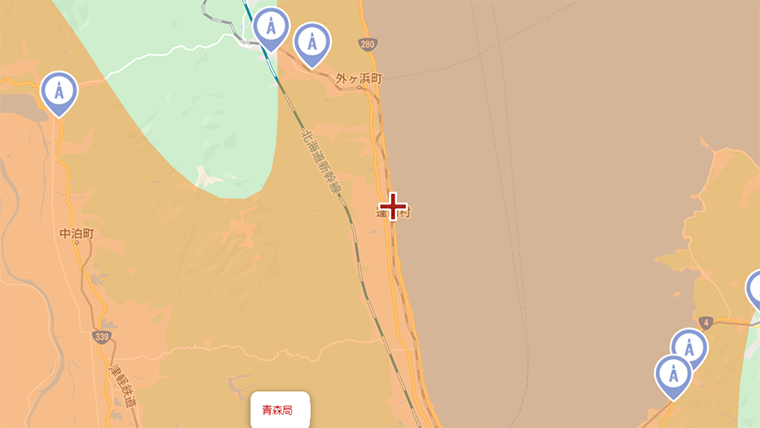 蓬田村の地デジの電波