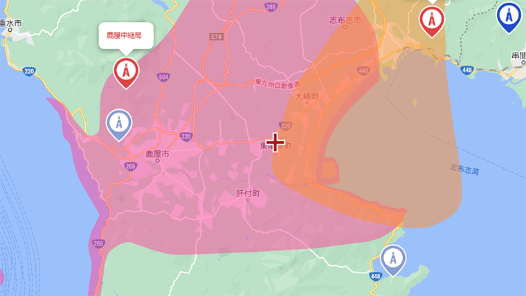 東串良町の地デジの電波