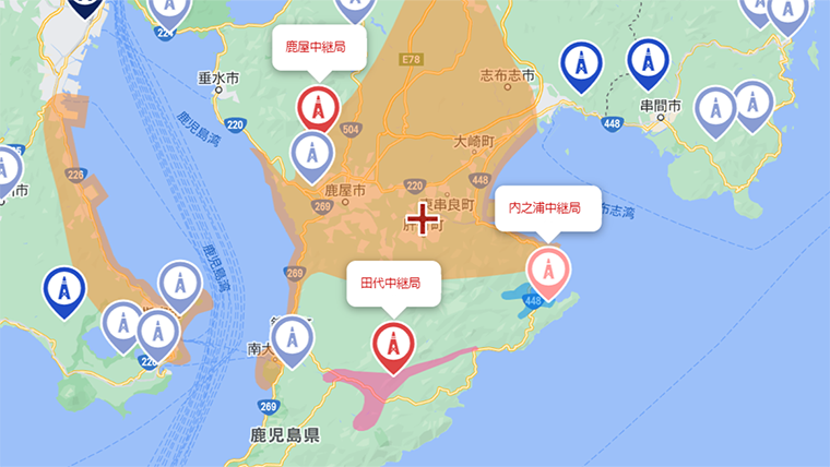 肝付町の地デジの電波