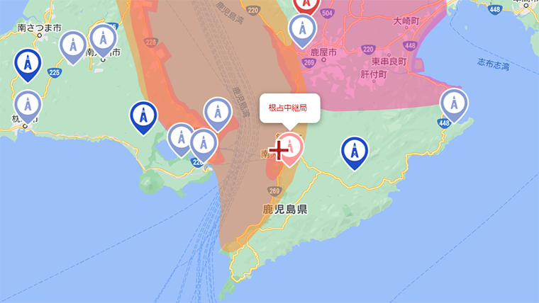 南大隅町の地デジの電波