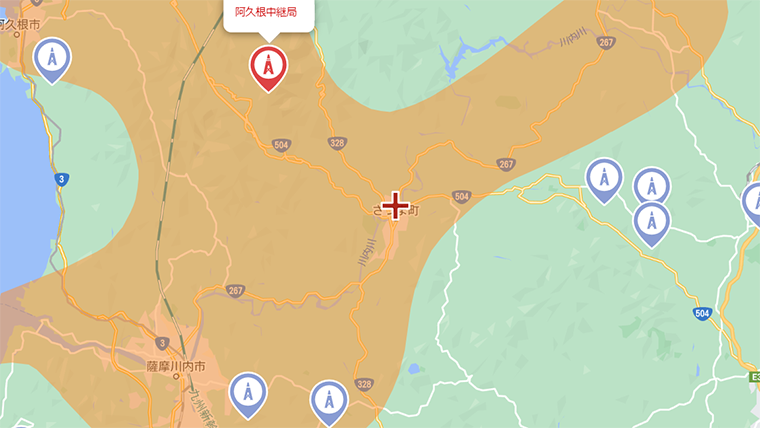 さつま町の地デジの電波