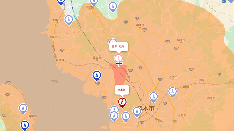 玉東町の地デジの電波
