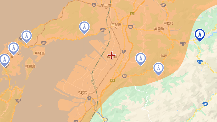氷川町の地デジの電波
