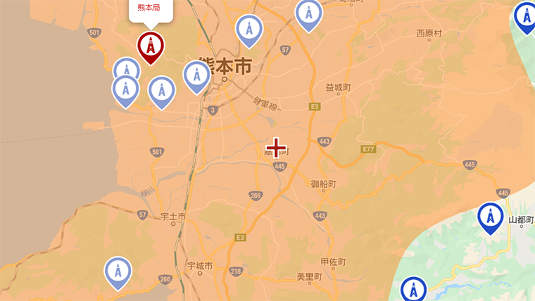 嘉島町の地デジの電波