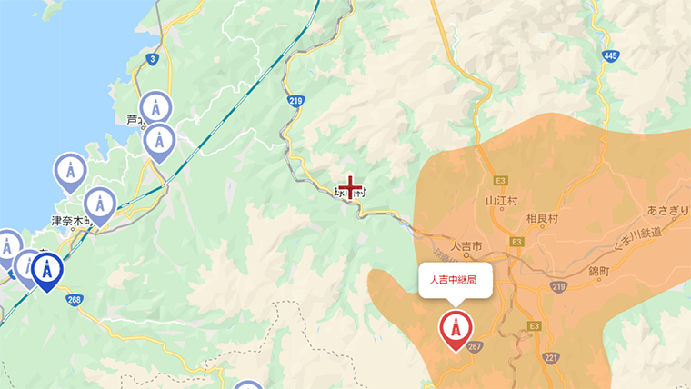 球磨村の地デジの電波