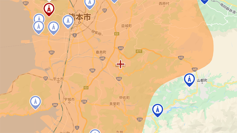 御船町の地デジの電波