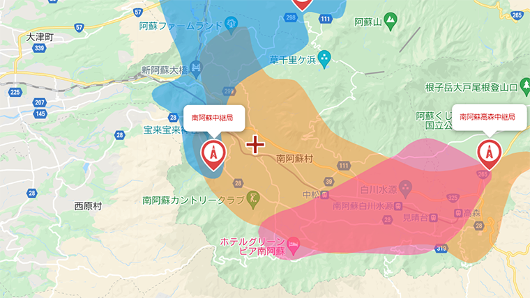 南阿蘇村の地デジの電波