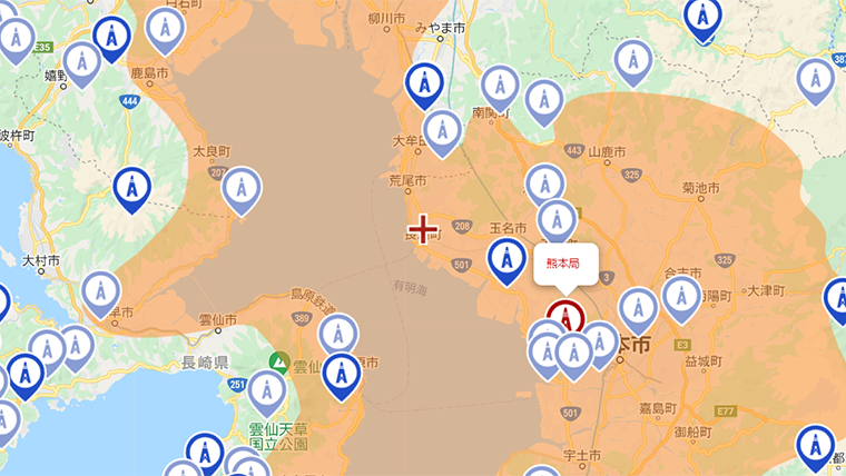 長洲町の地デジの電波
