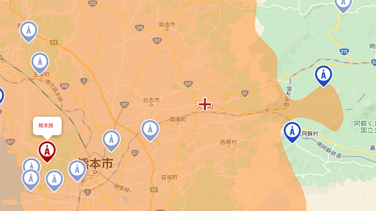 大津町の地デジの電波