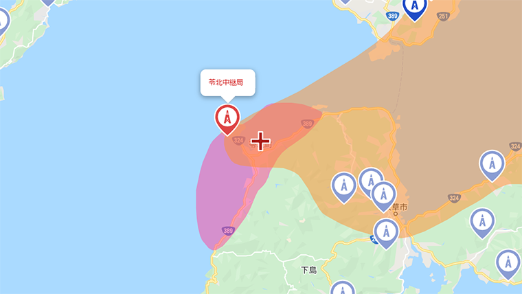 苓北町の地デジの電波
