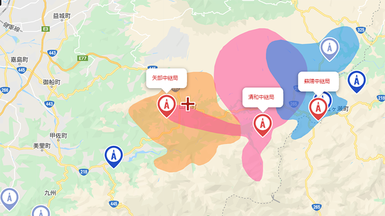 山都町の地デジの電波