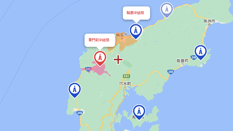 輪島市の地デジの電波