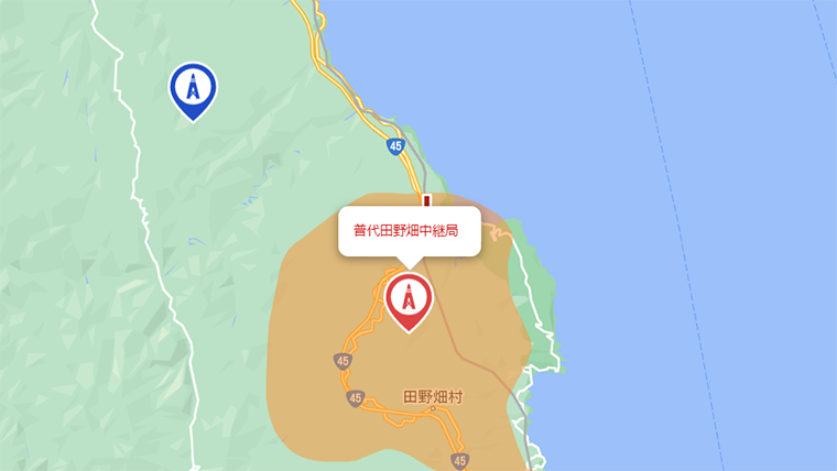 普代村の地デジの電波