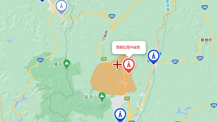 八幡平市の地デジの電波