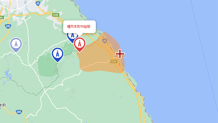 洋野町の地デジの電波