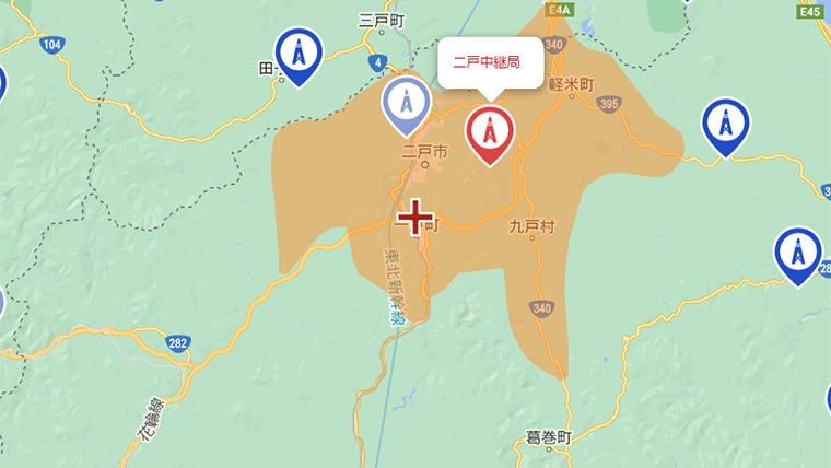 一戸町の地デジの電波