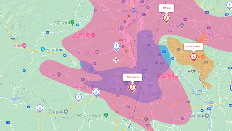 一関市の地デジの電波