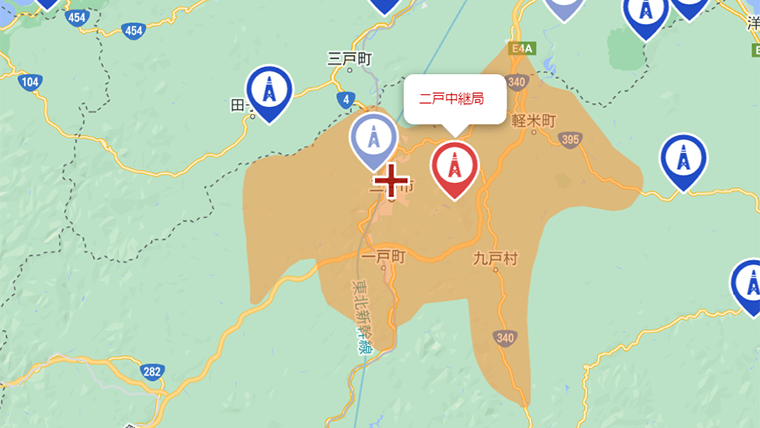 二戸市の地デジの電波
